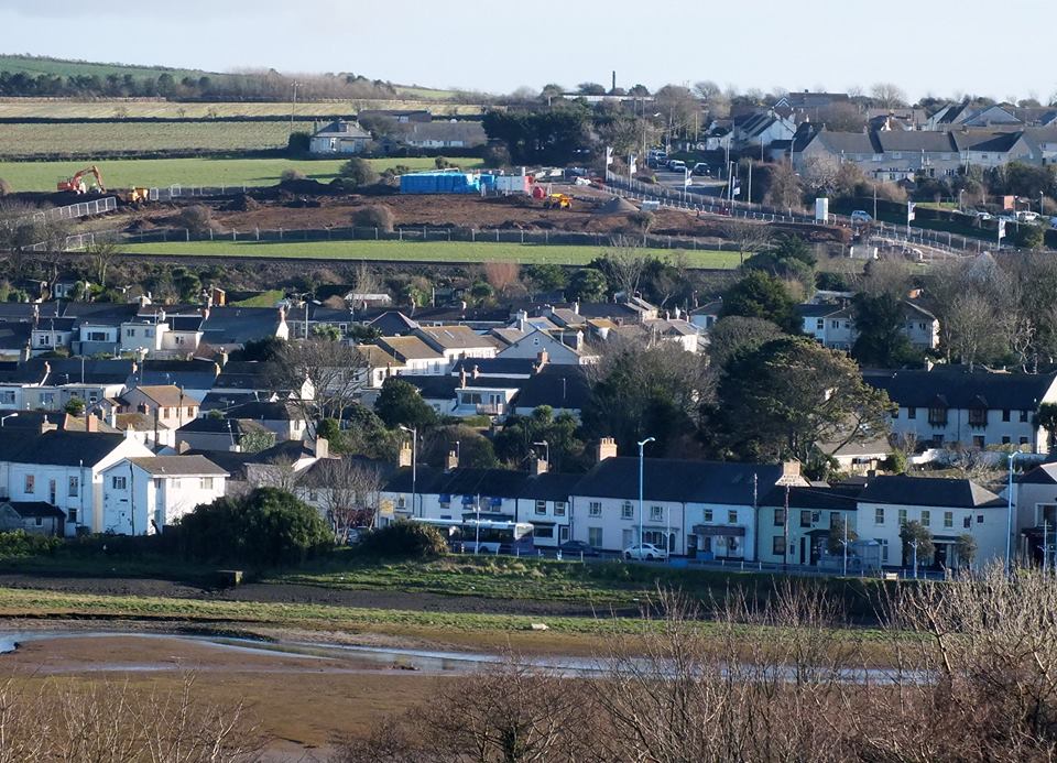 Site clearance opposite Bodriggy School (taken from Phillack)